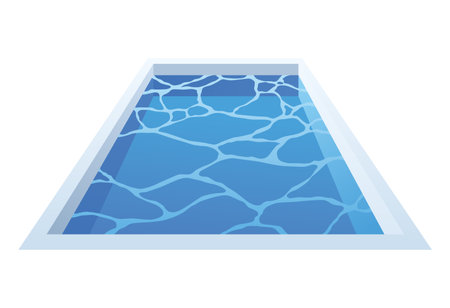 Swimming pool. Isometric home pool icon. Web design isolated on white background. Vector illustrationのイラスト素材