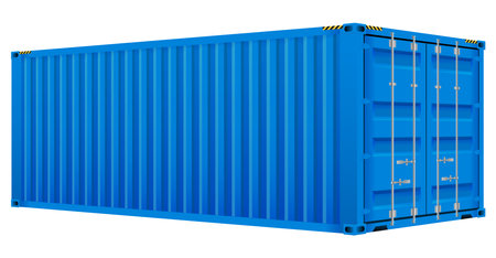 Logistic cargo container. Shipping, transportation and delivery concept. Realistic 3d template...