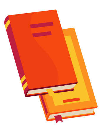 Book or notebook. For book lovers. Read more books. Hand drawn educational vector illustration. Flat design style. Closed bookのイラスト素材