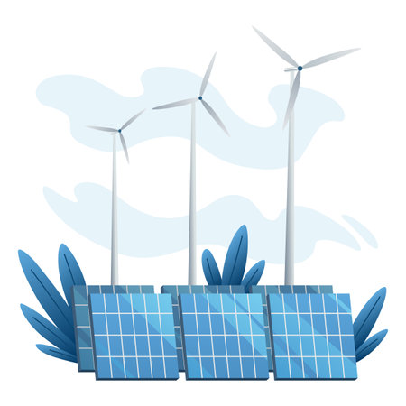 Hydrogen fuel. Green hydrogen. Hydrogen is ecological form of energy. Production green energy from renewable natural resources. Vector illustration isolated on a white backgroundのイラスト素材