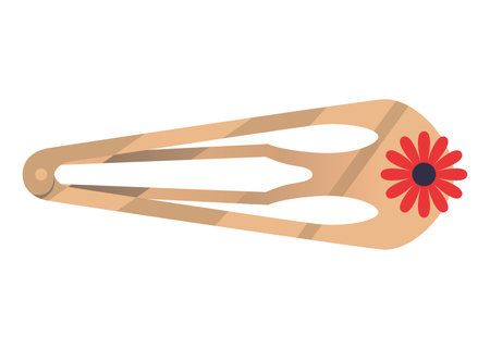 Hair accessory icon. Care and clip hairnine. Illustration of accessory for woman, hair fashion items. Hair fix elementのイラスト素材