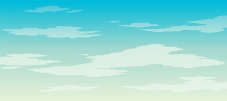 Background with clouds on blue sky. Vector backgroundのイラスト素材