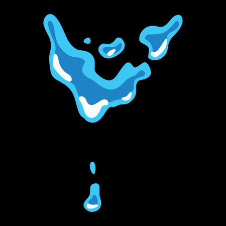 A sprite sheet, a water trap, a splash for a game or a cartoonのイラスト素材