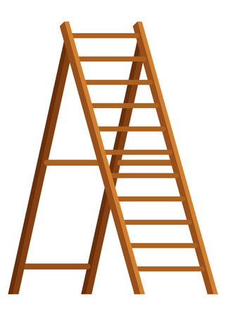 Modern furniture for home and office interior vector illustration. Cartoon isolated stylish ladder contemporary cozy accessories and decorのイラスト素材