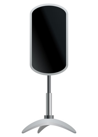 Self order kiosk. Interactive board with touchscreen display mockup. Sensor information kiosk or freestanding payment terminal isolated on white backgroundのイラスト素材
