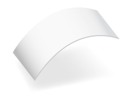 Blank payment check and receipts with shadow. Curved financial paper, purchase invoice. Buying, bill or calculate pay. Receipt the seller formのイラスト素材