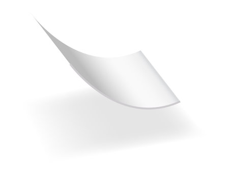 Blank payment check and receipts with shadow. Curved financial paper, purchase invoice. Buying, bill or calculate pay. Receipt the seller formのイラスト素材