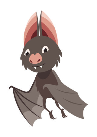 Bat. Concept cartoon bat. Vector clipart illustration isolated on white backgroundのイラスト素材