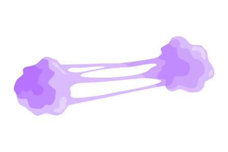 Bubble gum splash. Cartoon chewy sweet candy. Stains and sticky stretchy form. Children bubblegum. Vector illustrationのイラスト素材