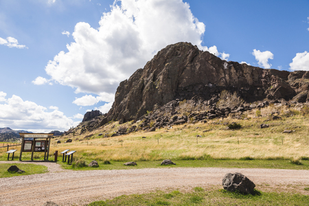 Rock formations at Tower Rock State Park in Montana, USA.の写真素材
