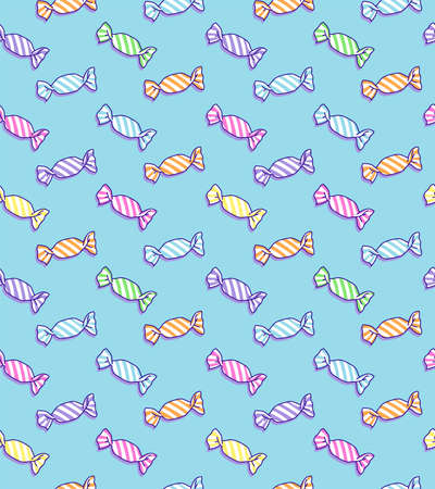 Vector hard candies and sweets seamless surface pattern design for fabric, scrap booking, kids, and home decor projects.のイラスト素材