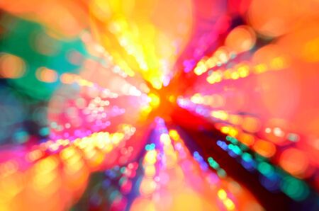 Multi-color blurred lights, zoom effect backdrop or wallpaperの写真素材