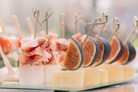 Various tasty and healthy snacks at the buffet