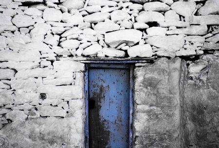 Greece, Cyclades islands, Mykonos, old building made of stones.の写真素材