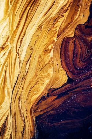 Texture of crude oil spill, pools of crude oil  floating on the surface of Saronic Gulf waters in Agios Kosmas bay, after the sinking of an oil tanker. Athens, Attica, Greece, September 14 2017.の写真素材