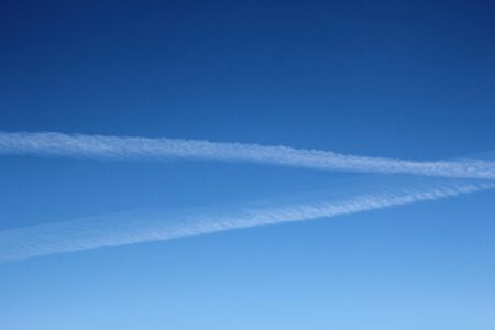 Lines of clouds in the sky