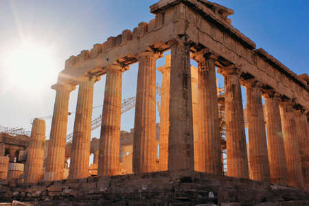 Greece, Athens, June 16 2020 - View of Parthenon temple on the Acropolis of Athensのeditorial素材