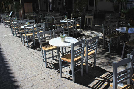 Greece, Athens, June 17 2020 - Stalls with seafood in the central  market of Athens.のeditorial素材