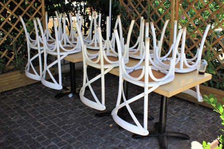 Greece, Athens, June 17 2020 - Stalls with seafood in the central  market of Athens.のeditorial素材