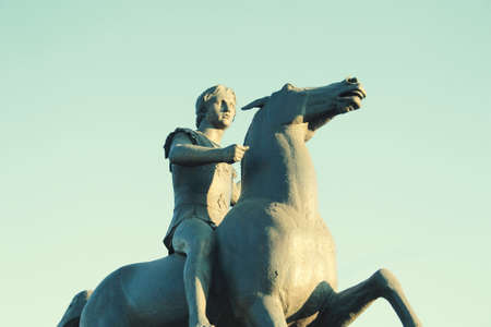 Statue of Alexander the Great in Athens, Greece, October 2 2019.のeditorial素材