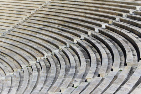 Empty seats of Panathenaic stadium in Athens, Greece, March 3 2020.のeditorial素材