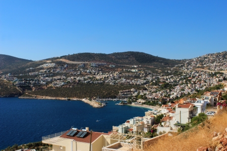 Kalkan City General View from Antalya Turkeyの写真素材