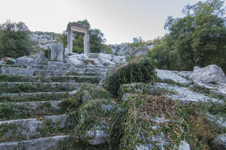 The ancient city of Termessos view Hadrian Gate, Antalya Province, Turkey - Middle East.の写真素材