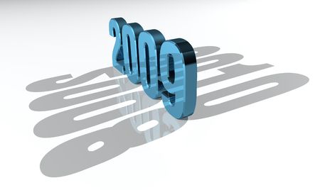 The list of New Years in blueの写真素材