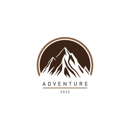 Mountain - logo design, illustration vector template.のイラスト素材