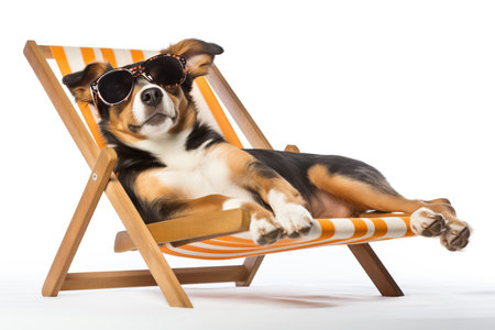Cute fat ginger cat wearing eyewear or sunglass isolated on white background, studio shot.の素材