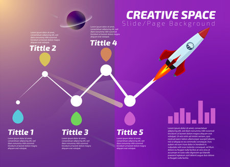 Creative Space Presentation Slide Page Background Suitable For Marketing Poster, Booster Business Page Presentationのイラスト素材