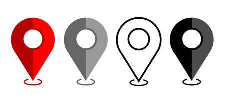 Icons map. GPS. Vector illustration on a white backgroundのイラスト素材