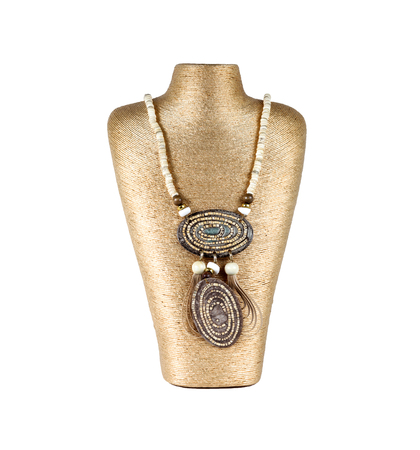 Necklace classical style on a white background .の写真素材