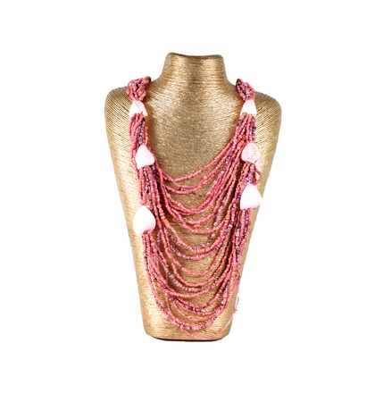 Necklace classical style on a white background .の写真素材