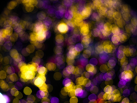 blur bokeh abstract Christmas tree at night background