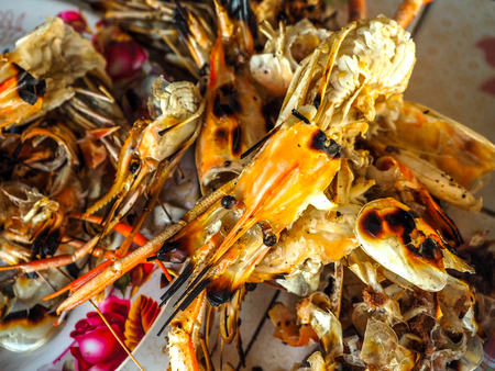 grilled shrimp Asian style foodの写真素材