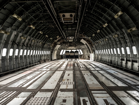 Interior of old airplane.