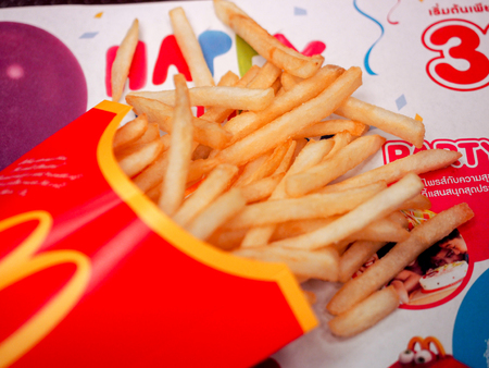 BANGKOK, THAILAND, APRIL  24, 2017: McDonald's French Fries