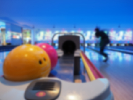 Bowling arena bokeh competition, hobby, team, defocusの写真素材
