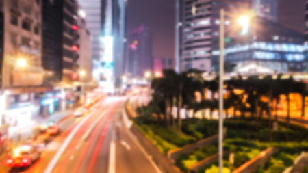 abstract blurred of traffic in the night. It is going to rain : blur of vehicles is cars,saloon,bus,motorcycle, is fastのeditorial素材