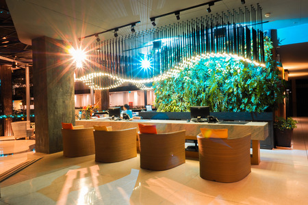 THAILAND - DEC 15,2016: Information counter of Botanica Khao Yai Hotel Thailand.のeditorial素材