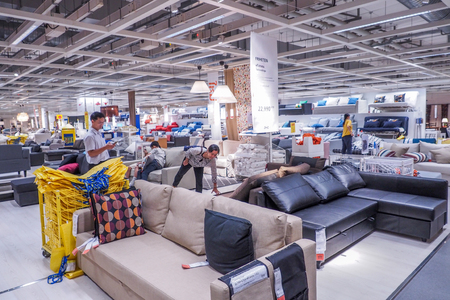 BANGKOK, THAILAND - DECEMBER 25, 2016 : Variety of furniture on sale at Cheras IKEA Store. IKEA is the world's largest furniture retailer. IKEA operates 351 stores in 43 countries.のeditorial素材