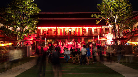 BANGKOK, THAILAND - DECEMBER 30, 2017 : New traditional landmark and old building chinese style in Bangkok, Architecture at LHONG 1919 in Bangkok ,Thailandのeditorial素材