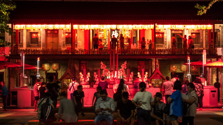BANGKOK, THAILAND - DECEMBER 30, 2017 : New traditional landmark and old building chinese style in Bangkok, Architecture at LHONG 1919 in Bangkok ,Thailandのeditorial素材