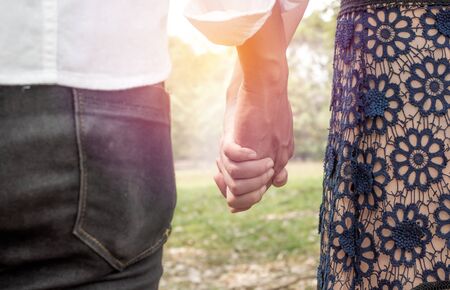 Valentine, Couples holding hands. Summer in love, Love concept.