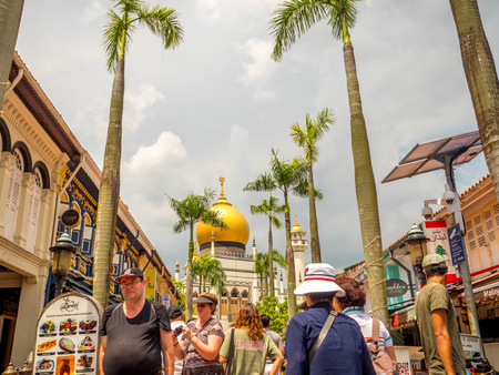 Haji Lane, Singapore Nov 26, 2018; Main view of Masjid Sultan at Muscat Street in the Kampong Glam....