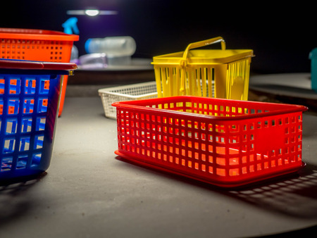 Plastic bucket in concept of storage.の写真素材