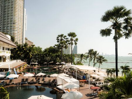 Pattaya, Thailand - March 7, 2019: Swimpool Pullman hotel Pattaya Thailand.