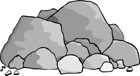 A pile of boulders and rocks.のイラスト素材