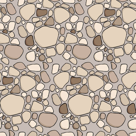 A seamless offset pattern with stones and mortarのイラスト素材